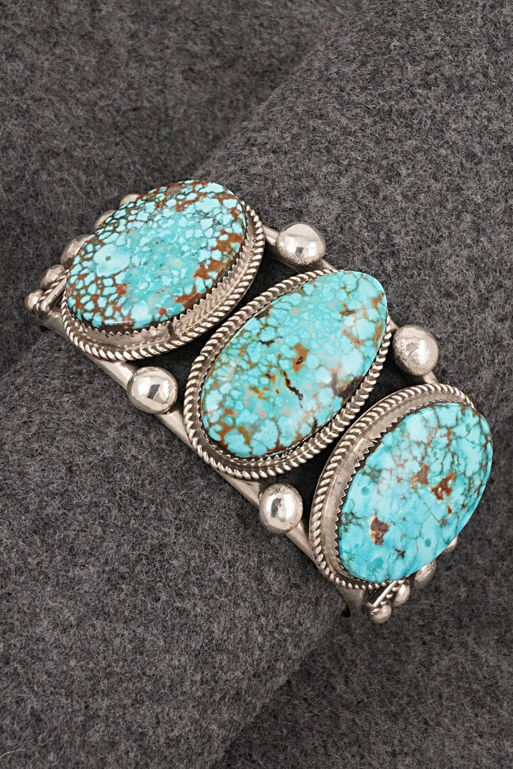 Turquoise & Sterling Silver Bracelet - Ray Nez