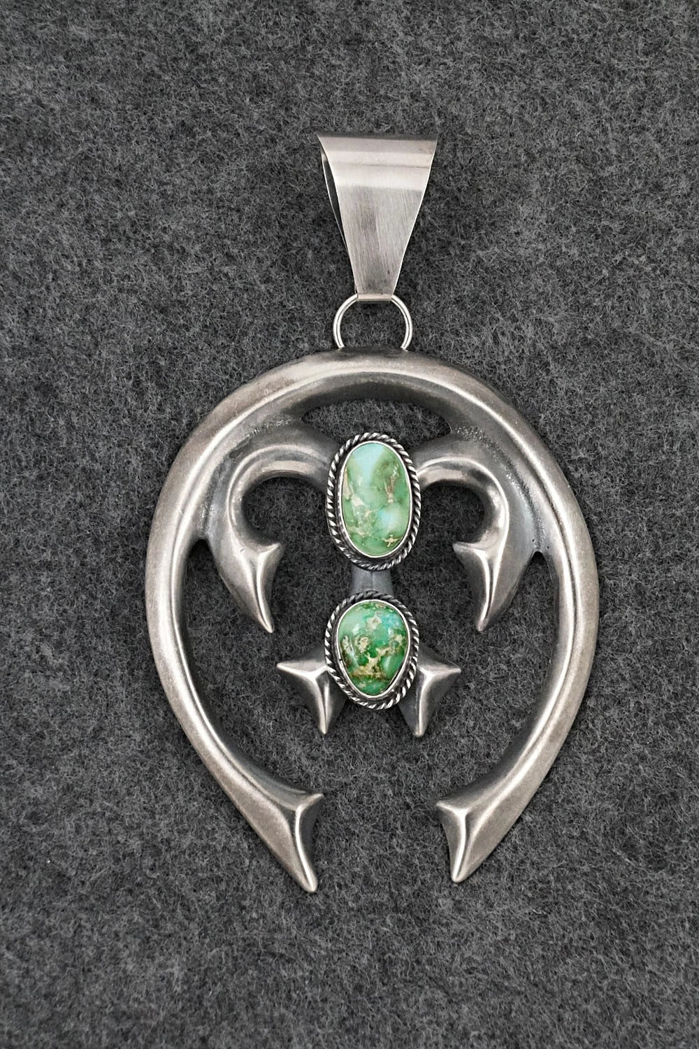 Turquoise & Sterling Silver Pendant - Eugene Gruber