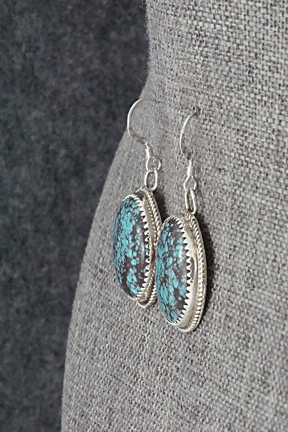 Turquoise & Sterling Silver Earrings - Ernest Hawthorne