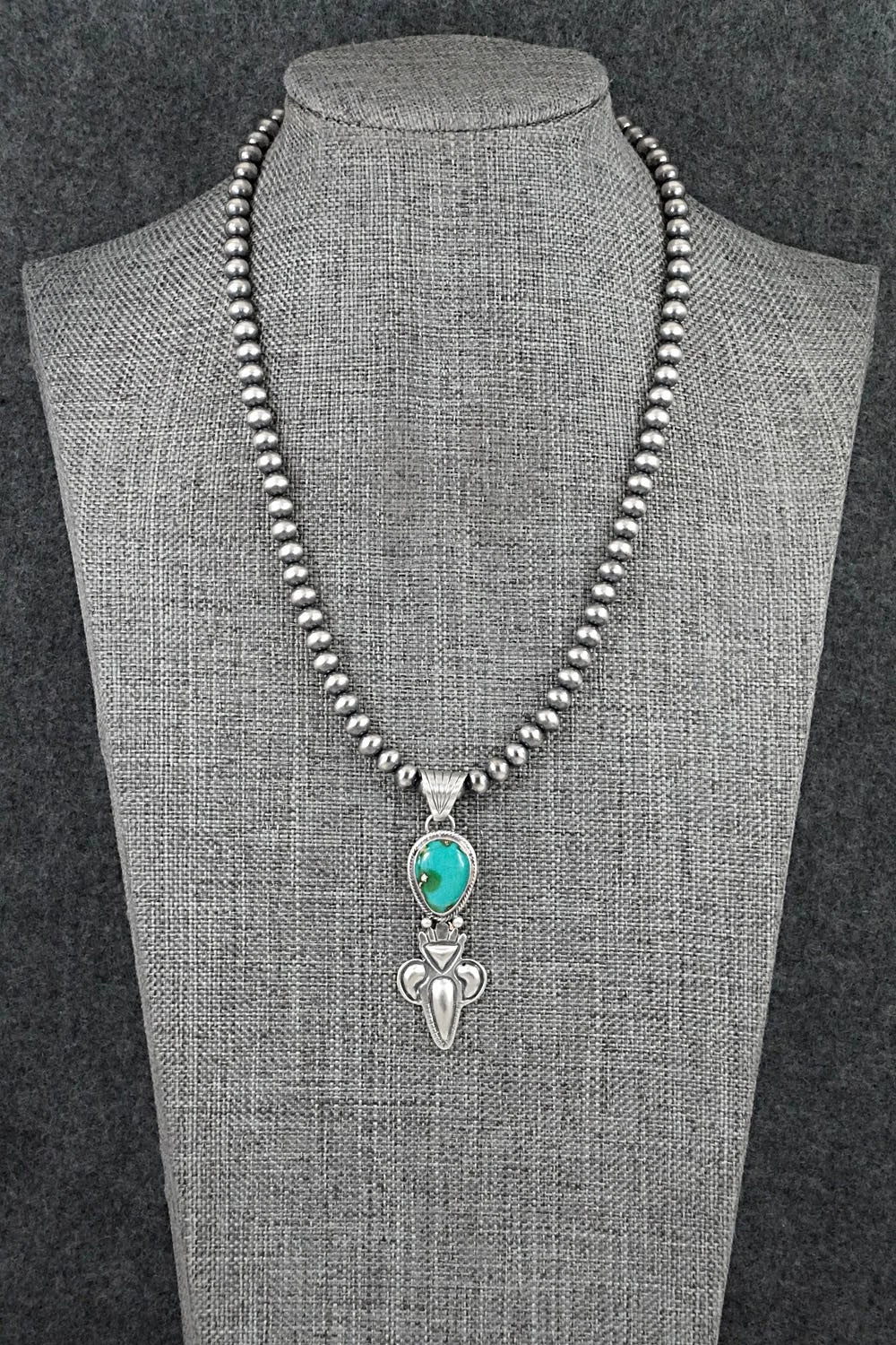 Turquoise & Sterling Silver Necklace - Gary Shorty