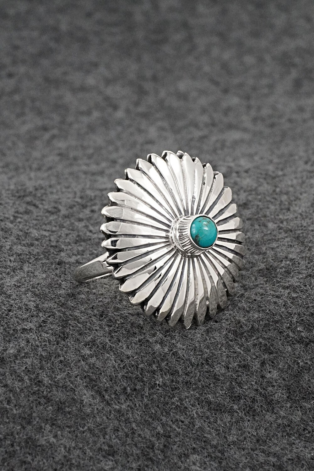 Turquoise & Sterling Silver Ring - Alice Rose Saunders - Size 8.75