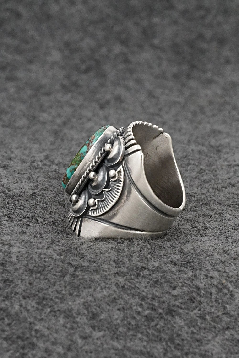 Turquoise & Sterling Silver Ring - Derrick Gordon - Size 8