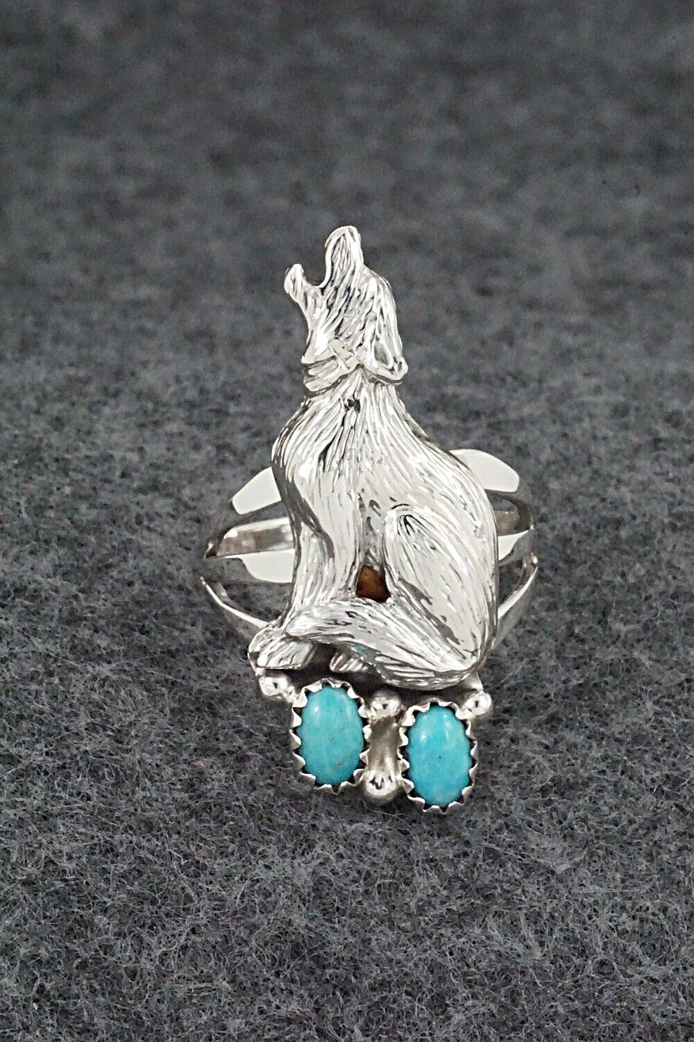 Turquoise & Sterling Silver Ring - William Begay - Size 8