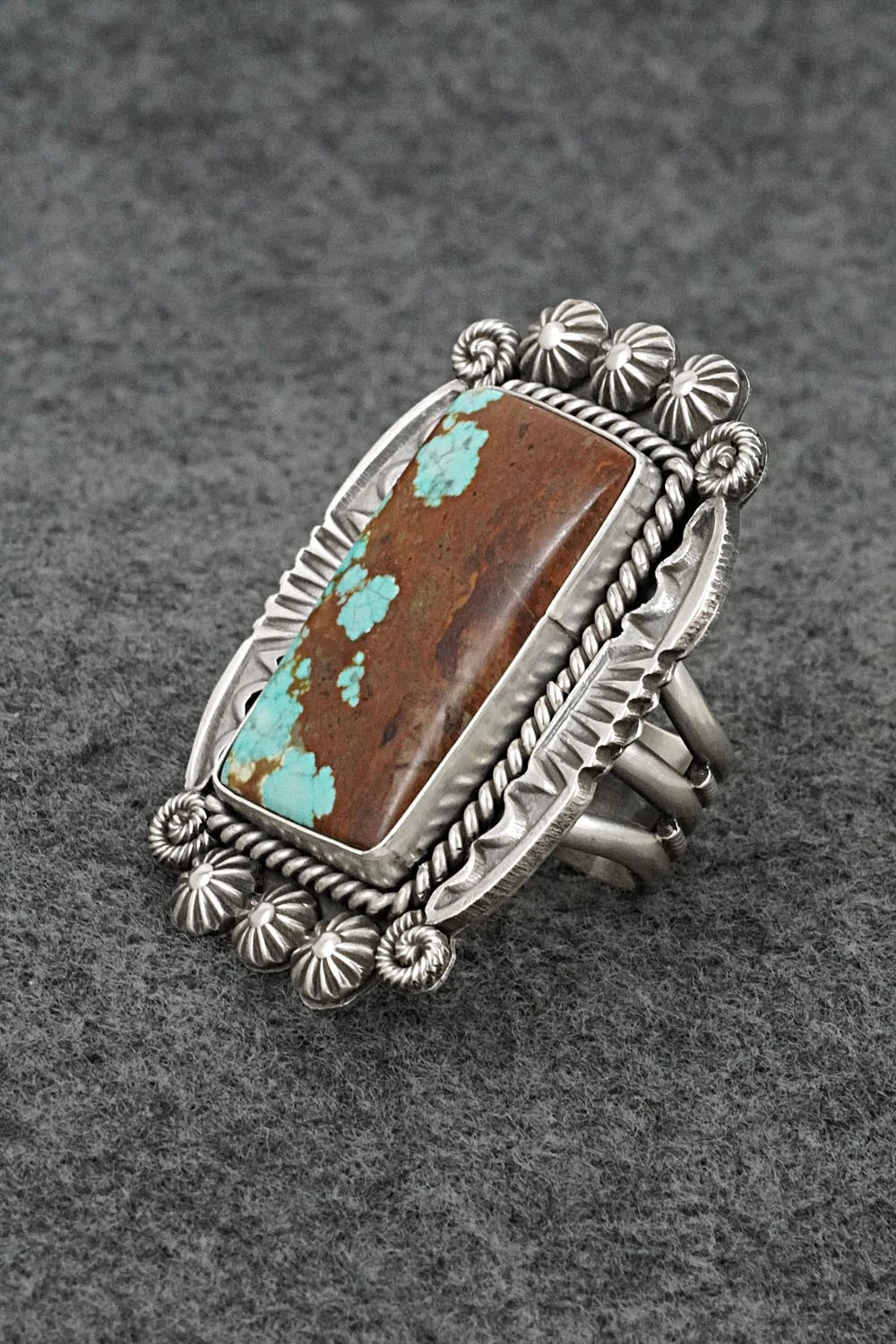 Turquoise & Sterling Silver Ring - Michael Calladitto - Size 8.5