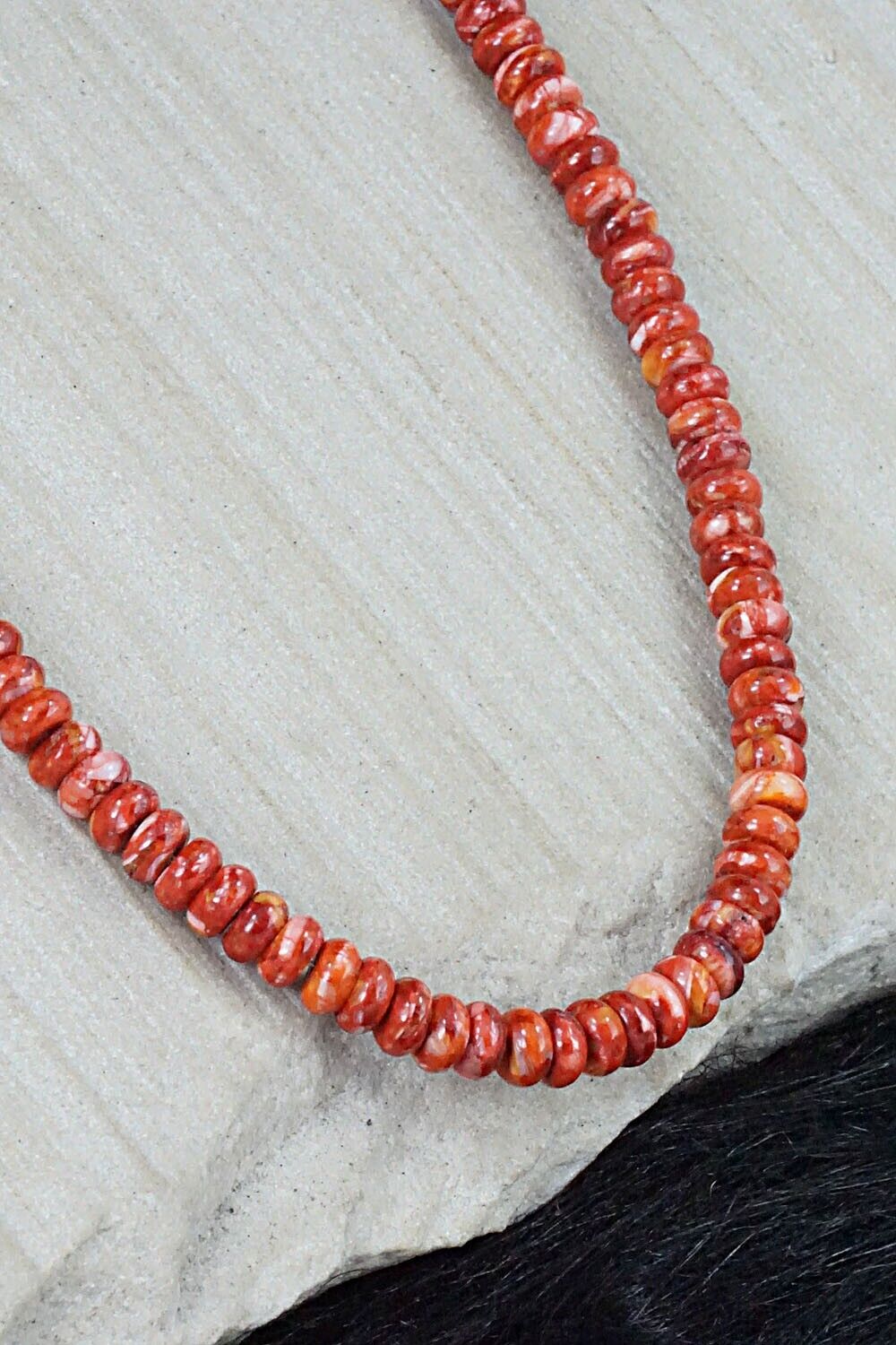 Spiny Oyster & Sterling Silver Necklace - Louise Joe