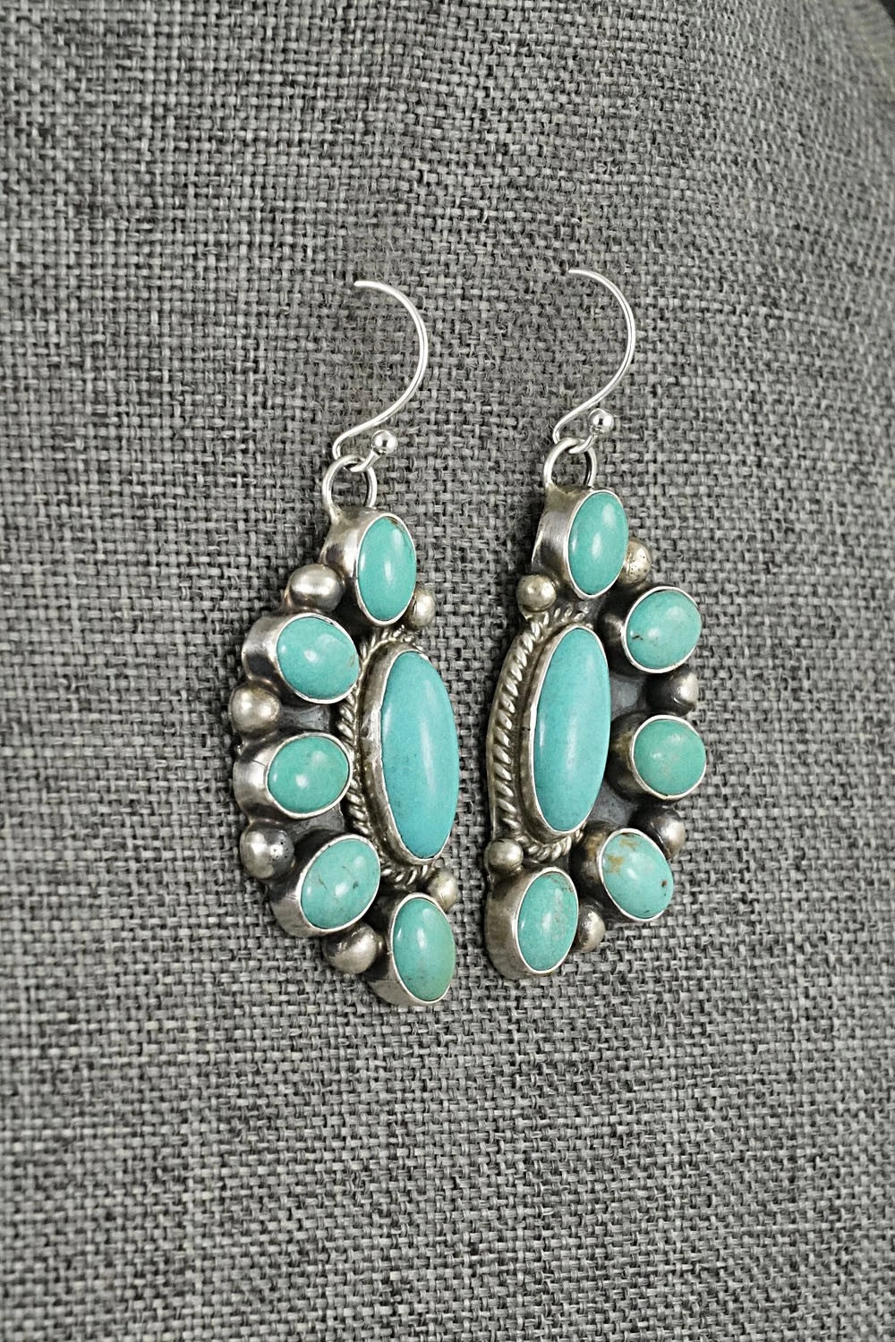 Turquoise & Sterling Silver Earrings - Kathleen Livingston