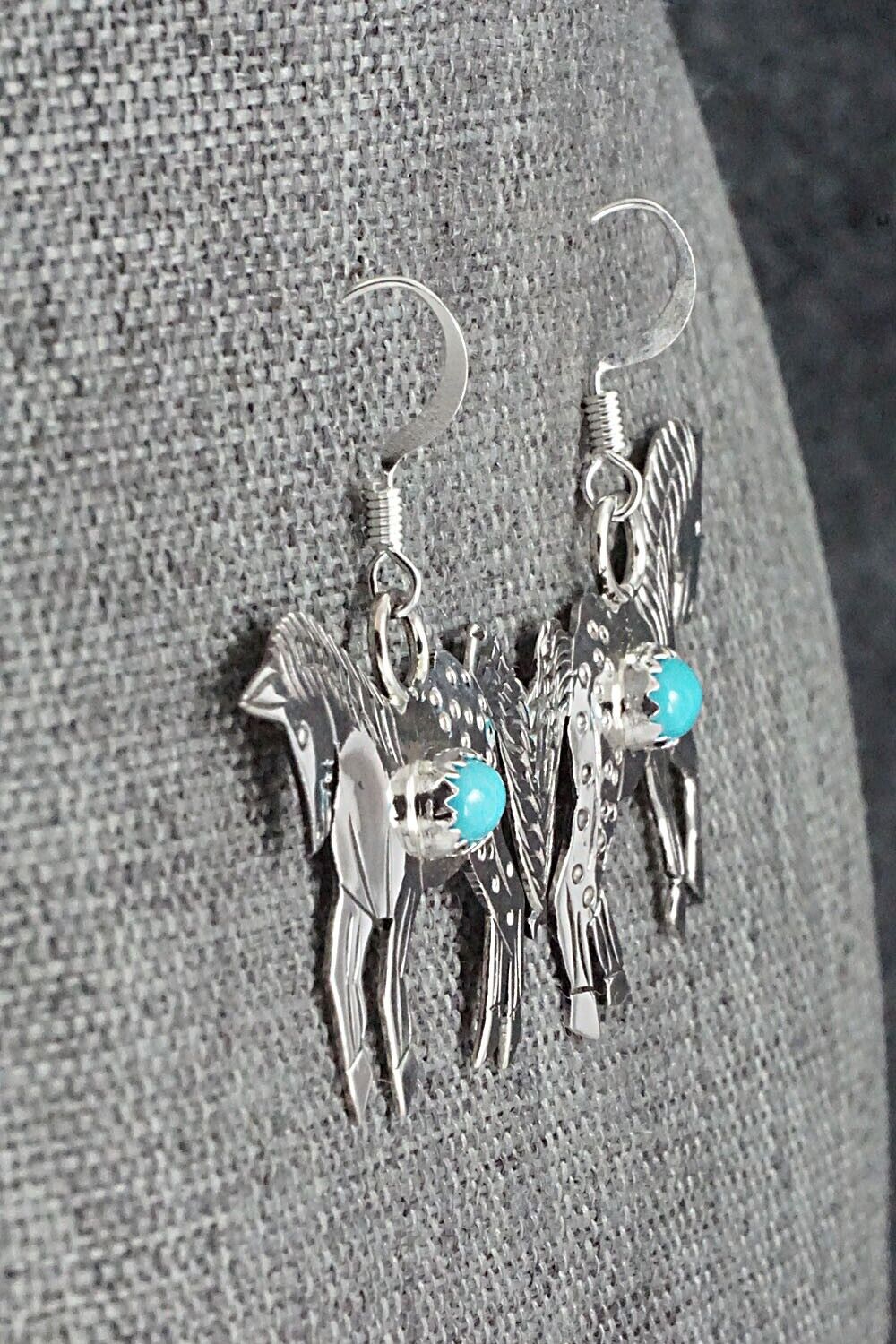 Turquoise & Sterling Silver Earrings - Louise Yazzie