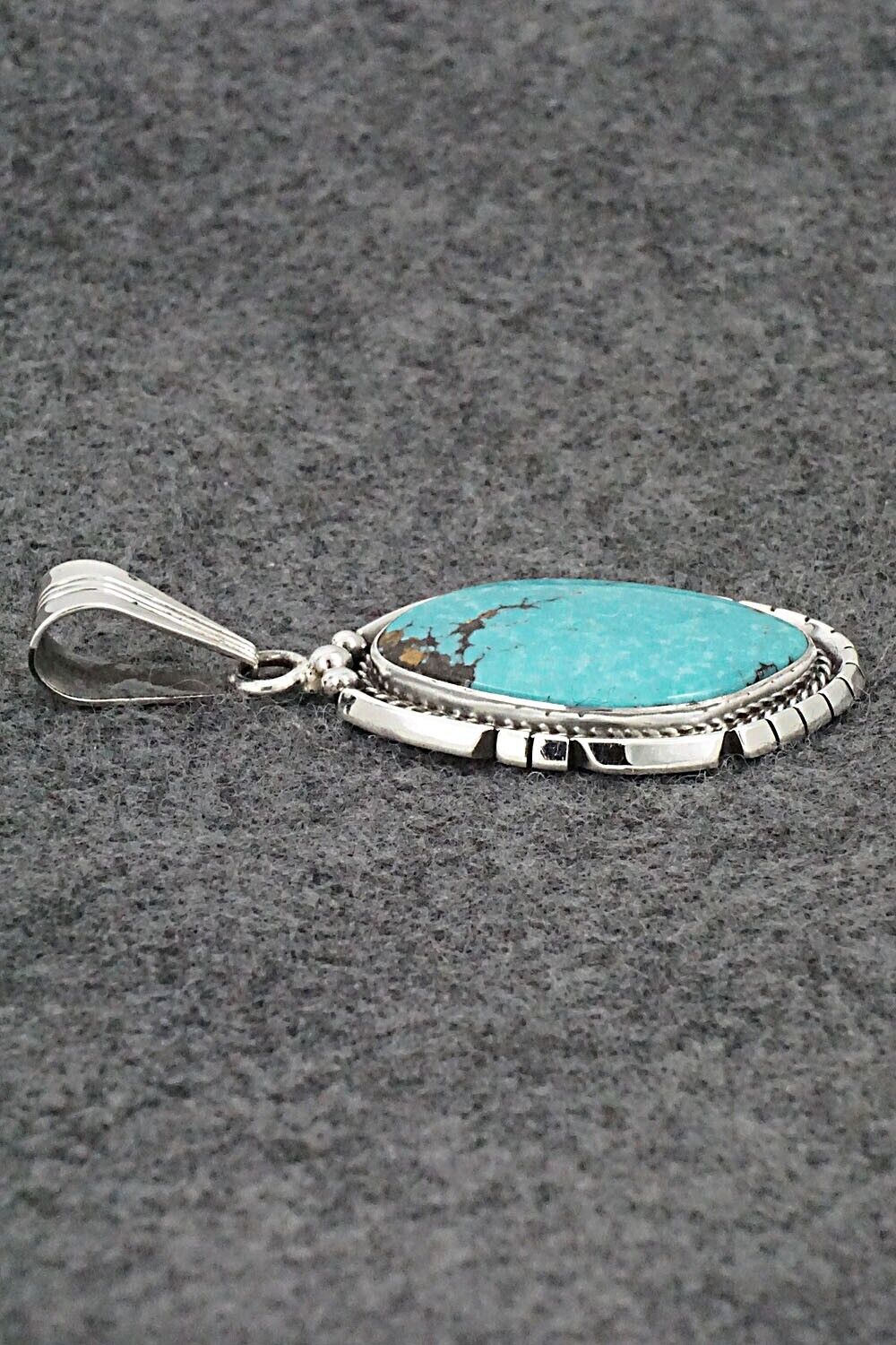 Turquoise & Sterling Silver Pendant - Samuel Yellowhair