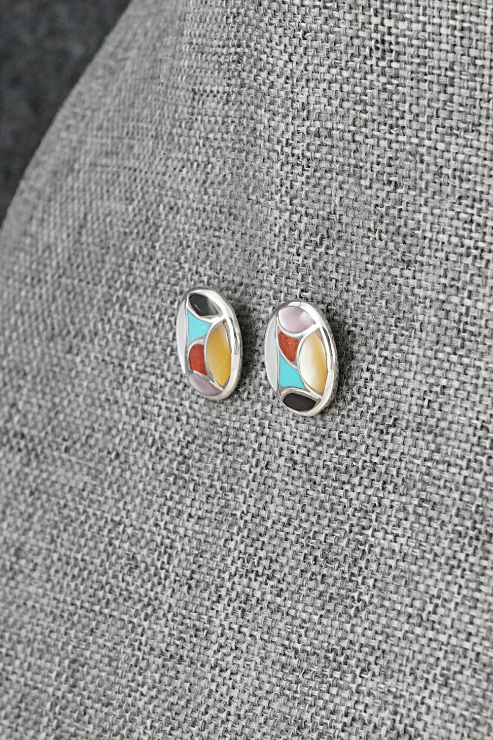 Multi-Stone & Sterling Silver Earrings - Orena Leekya