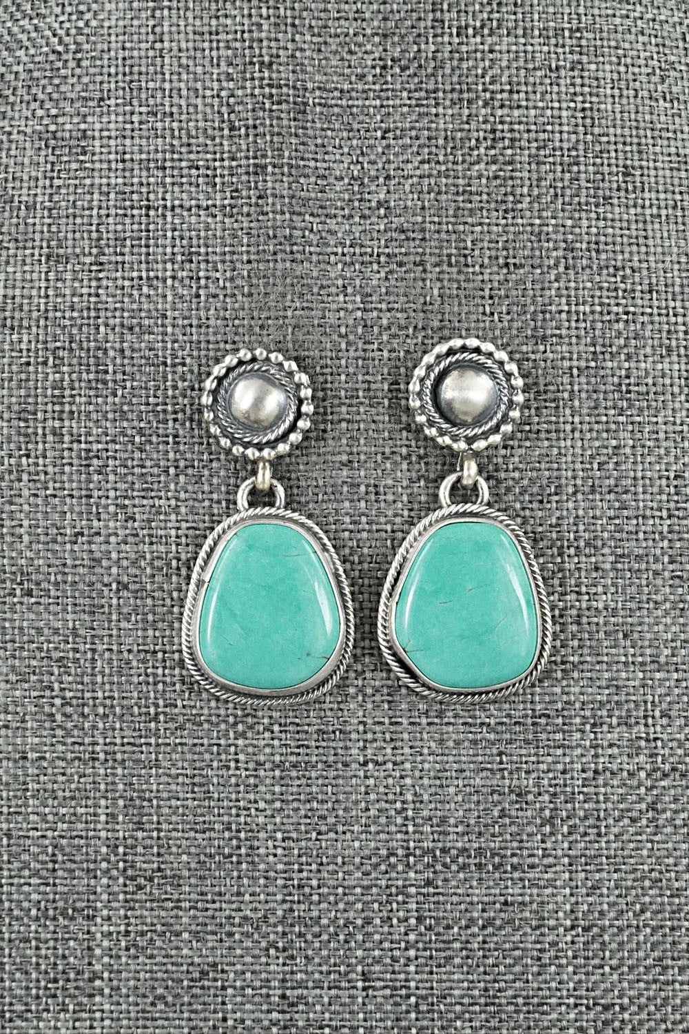 Turquoise & Sterling Silver Earrings - Darrin Livingston