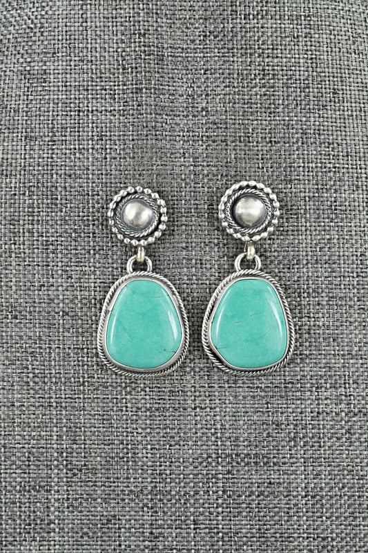 Turquoise & Sterling Silver Earrings - Darrin Livingston