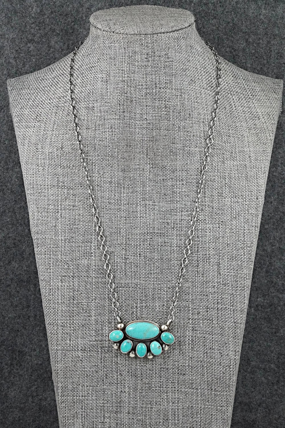 Turquoise & Sterling Silver Necklace - Kathleen Livingston