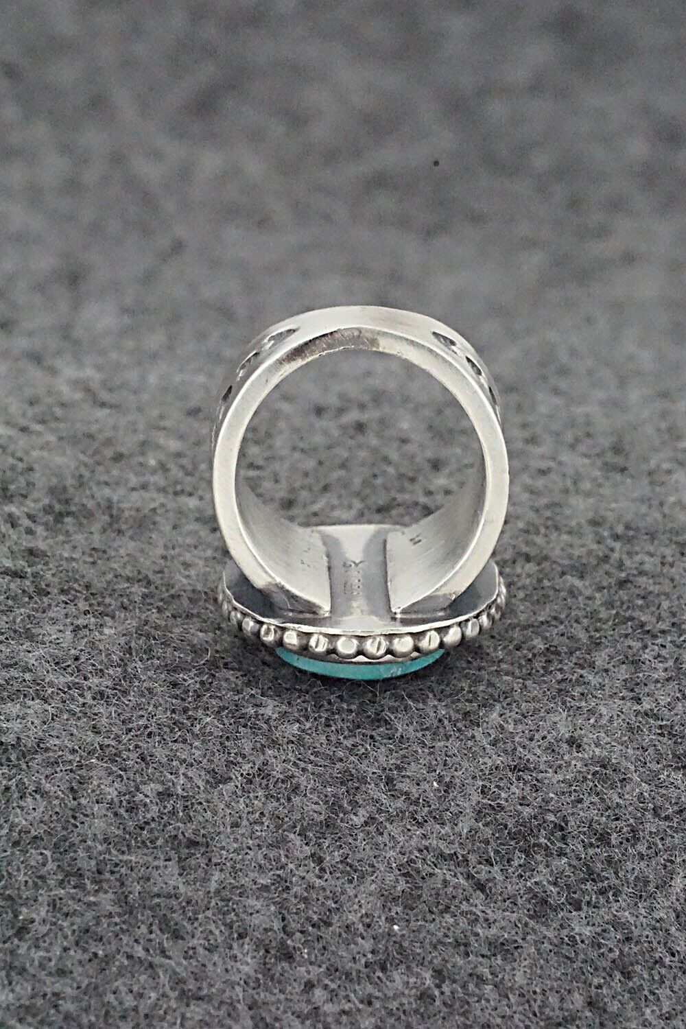 Turquoise & Sterling Silver Ring - Samuel Yellowhair - Size 5.5
