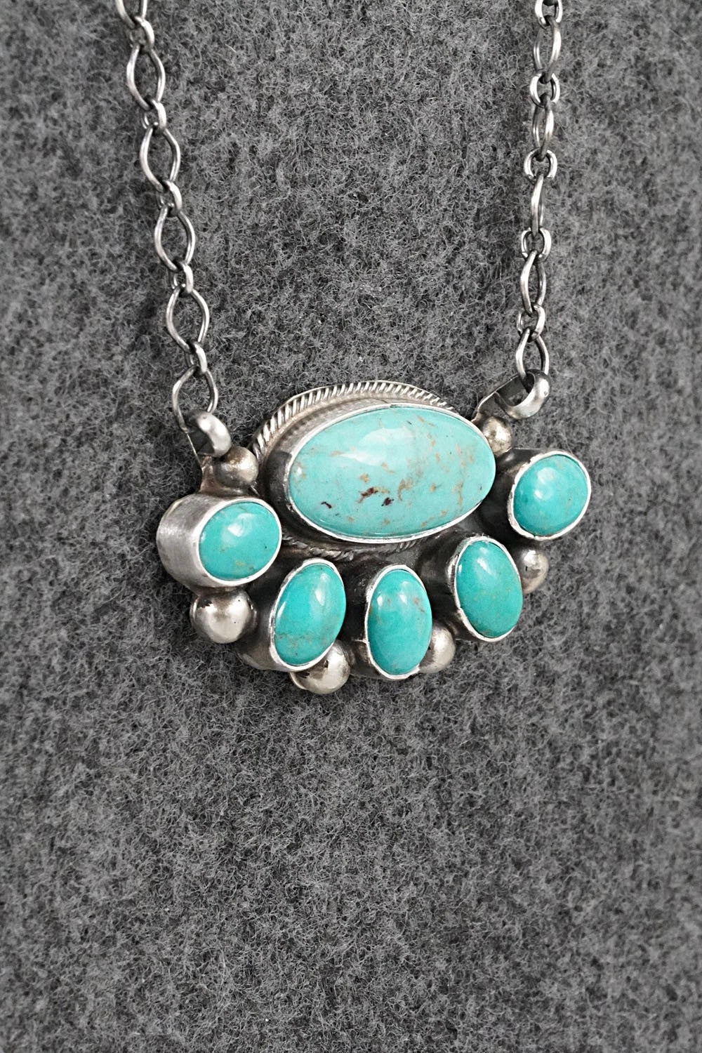Turquoise & Sterling Silver Necklace - Kathleen Livingston