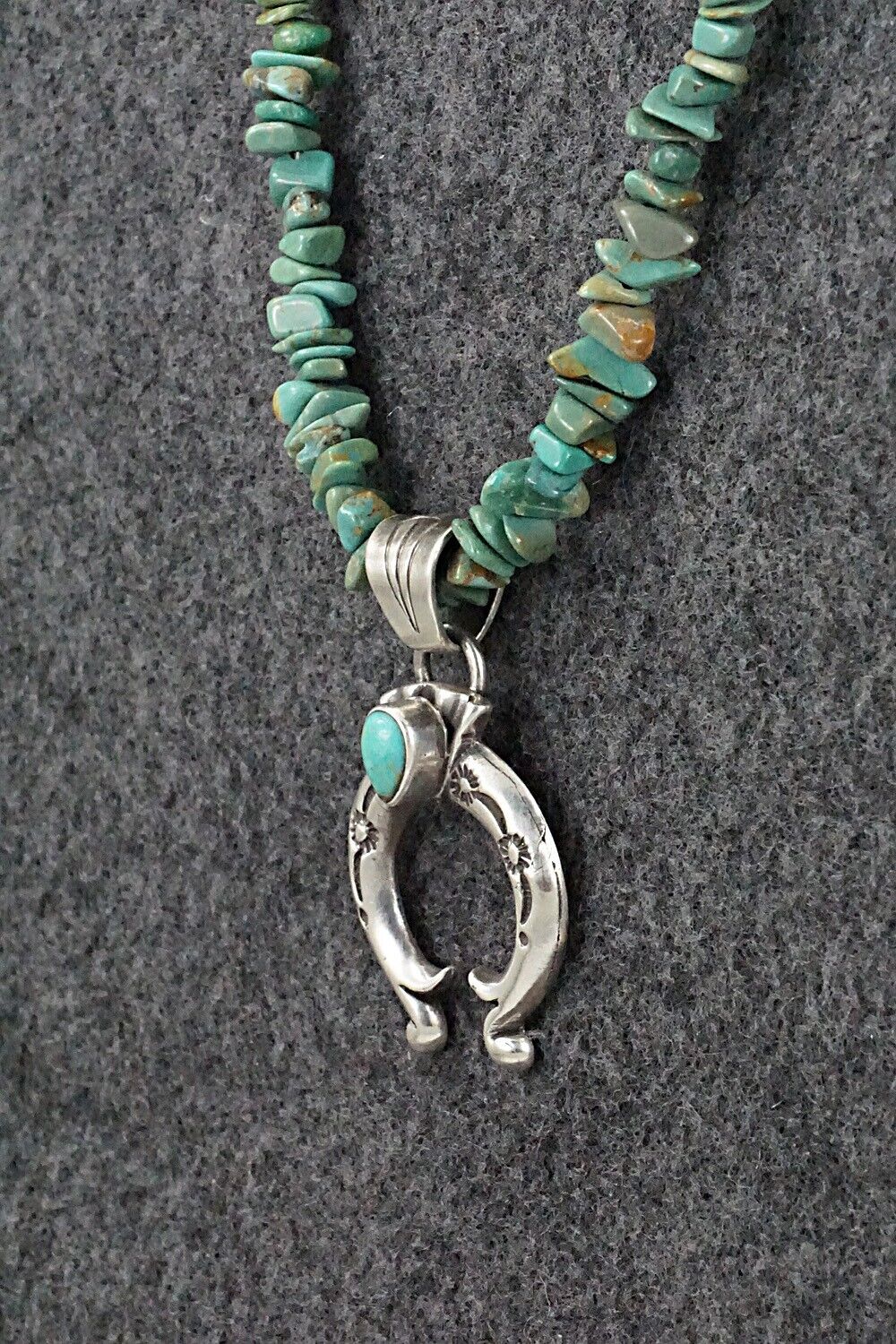 Turquoise & Sterling Silver Necklace 17" - Louise Joe