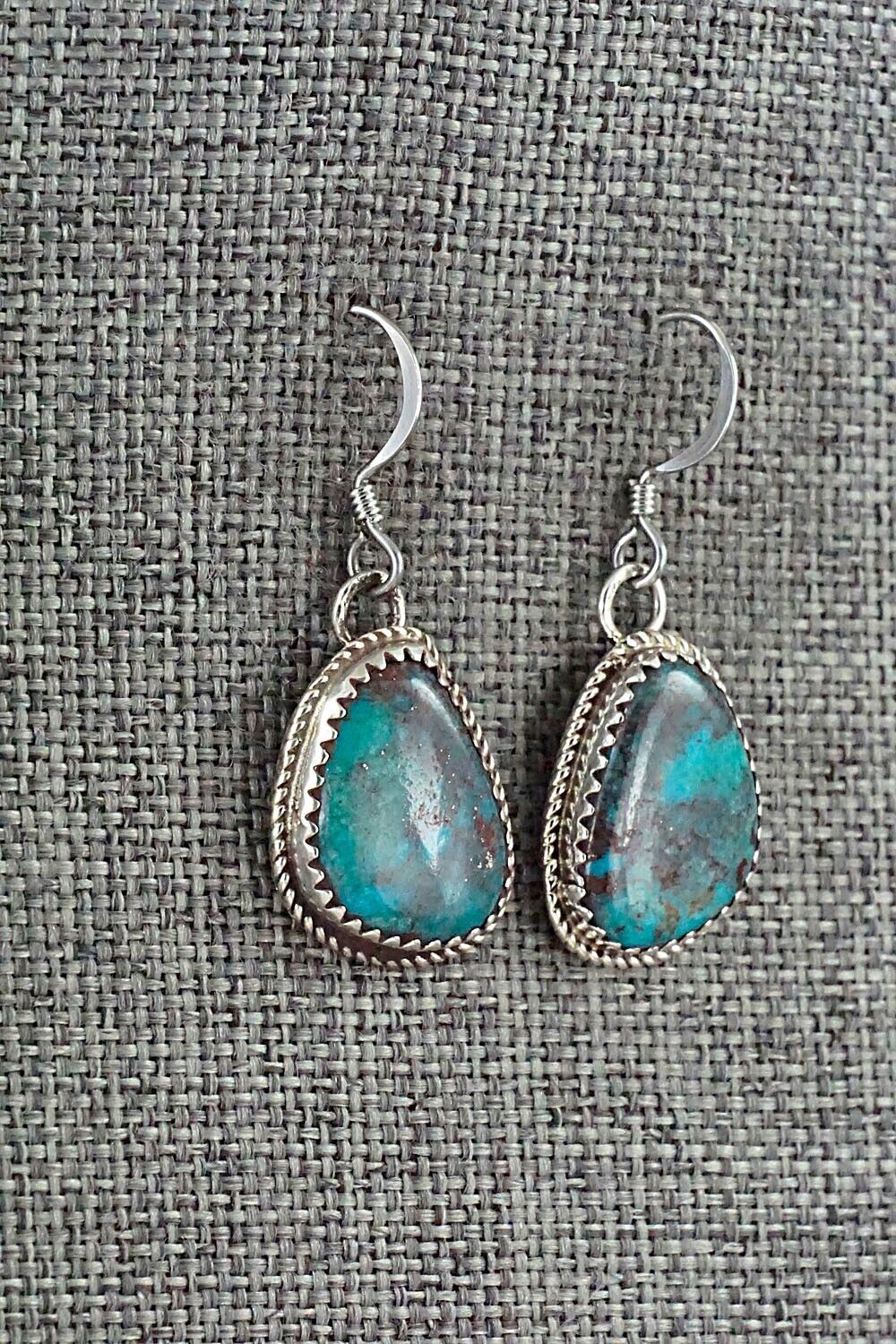 Turquoise & Sterling Silver Earrings - Ernest Hawthorne