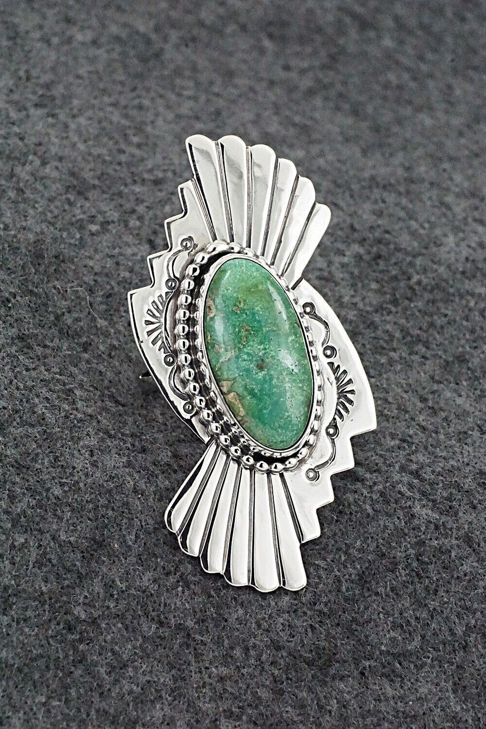 Turquoise & Sterling Silver Ring - Randy Billy - Size 7