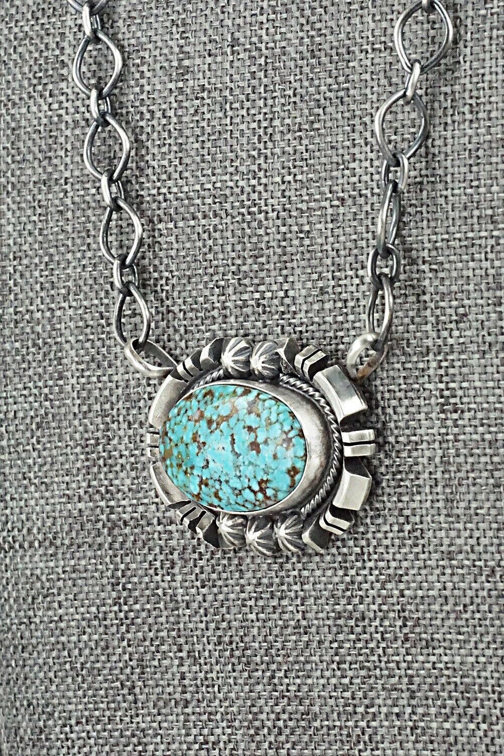 Turquoise & Sterling Silver Necklace - Randy Billy