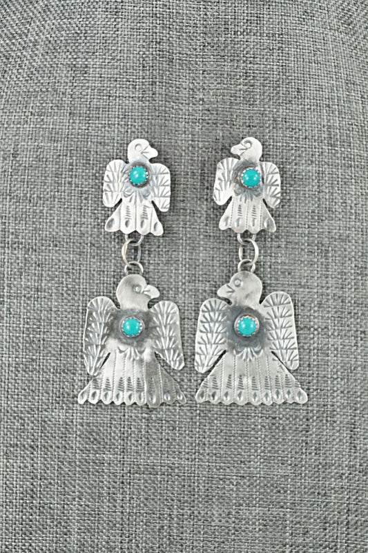 Turquoise & Sterling Silver Earrings - Gabrielle Yazzie