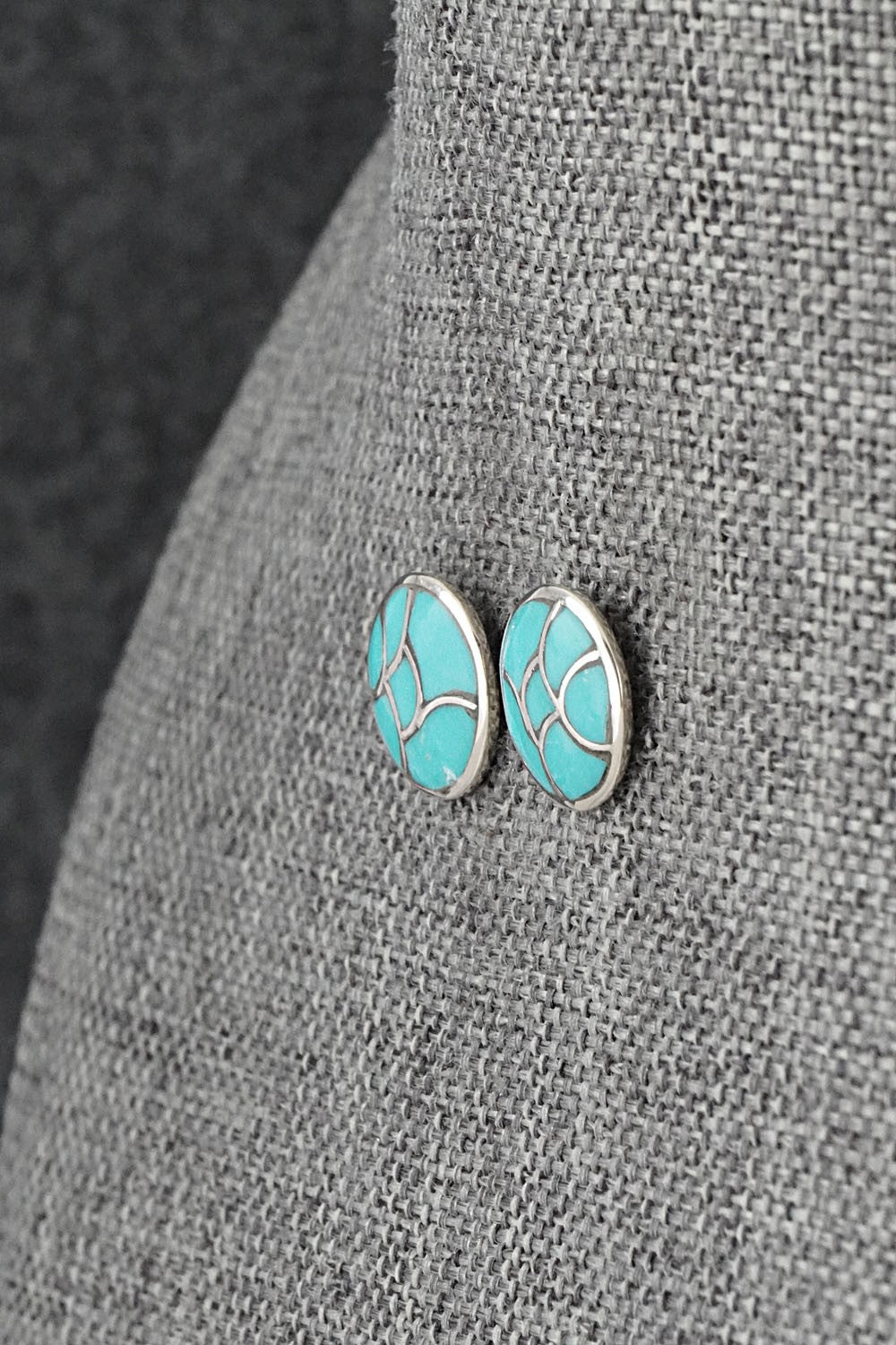 Turquoise & Sterling Silver Earrings - Orena Leekya