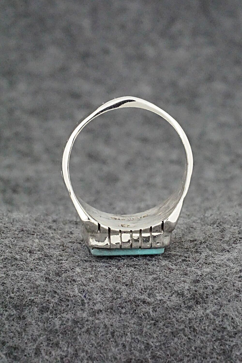 Turquoise & Sterling Silver Ring - Trevor Jack - Size 12.25