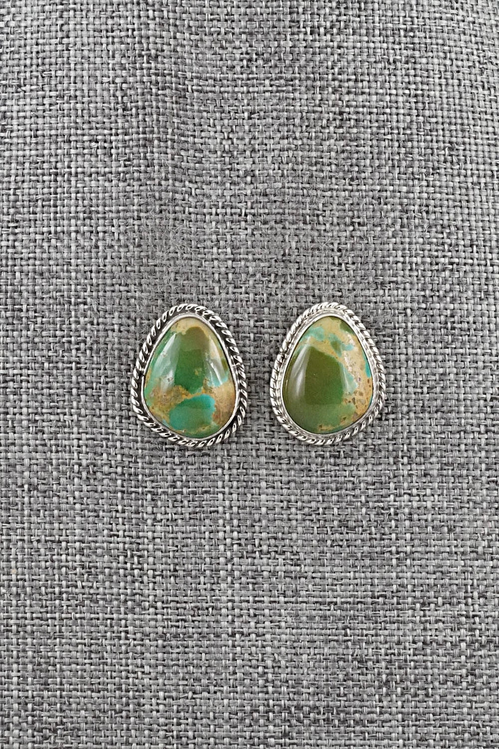 Turquoise & Sterling Silver Earrings - Eugene Gruber