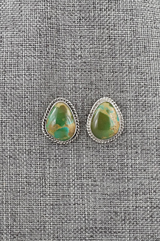 Turquoise & Sterling Silver Earrings - Eugene Gruber
