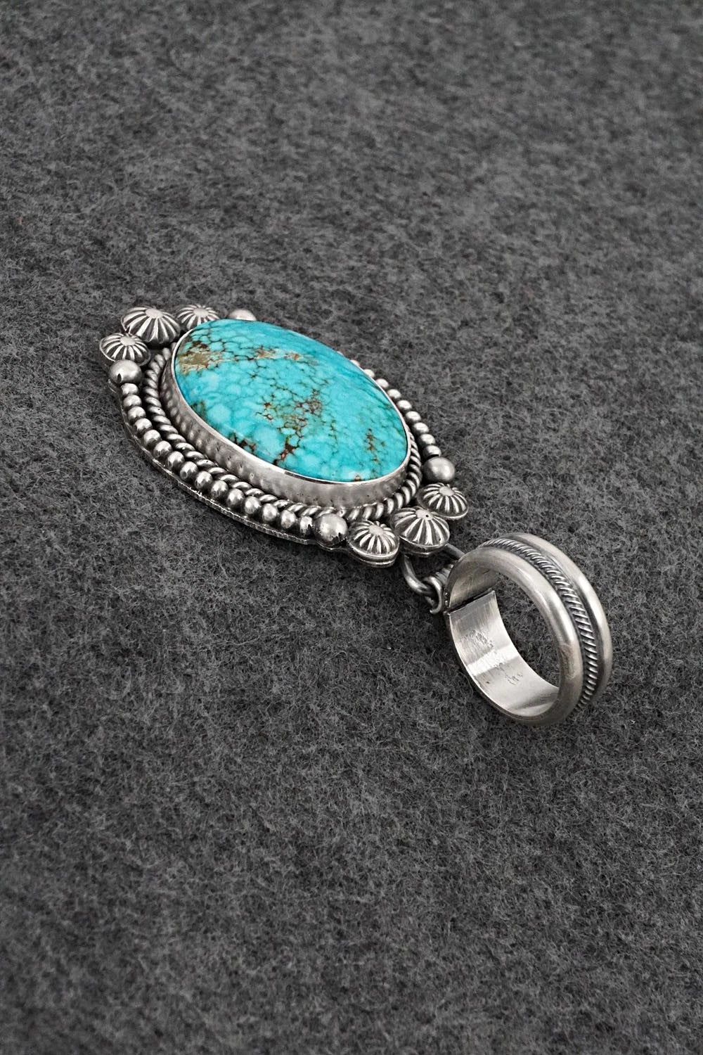 Turquoise & Sterling Silver Pendant - Michael Calladitto