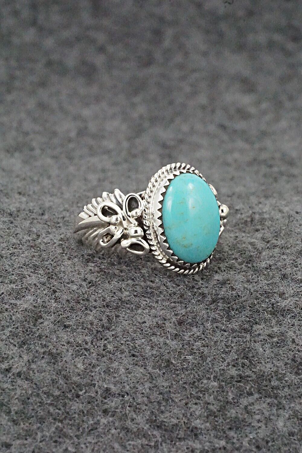 Turquoise & Sterling Silver Ring - Jeannette Saunders - Size 6