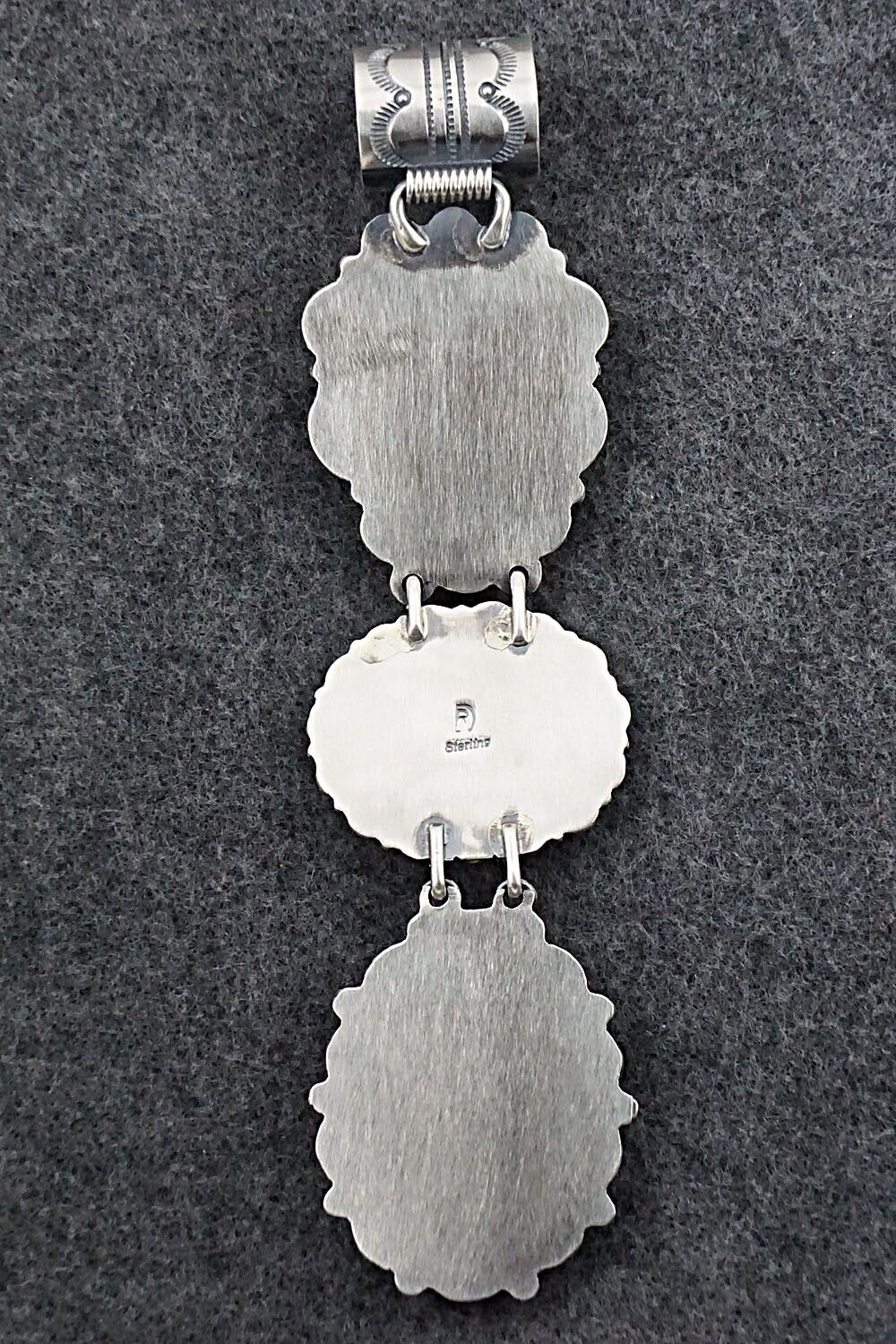 Turquoise & Sterling Silver Pendant - Raymond Delgarito