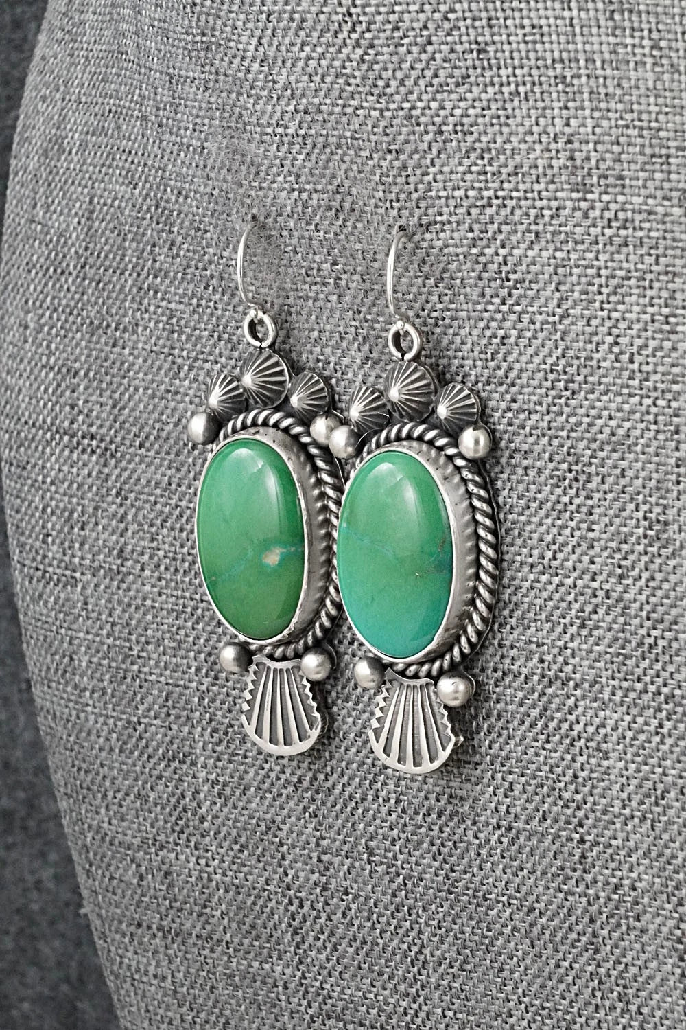 Turquoise & Sterling Silver Earrings - Michael Calladitto