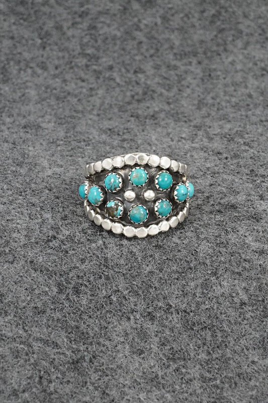 Turquoise & Sterling Silver Ring - Harry B. Yazzie - Size 9