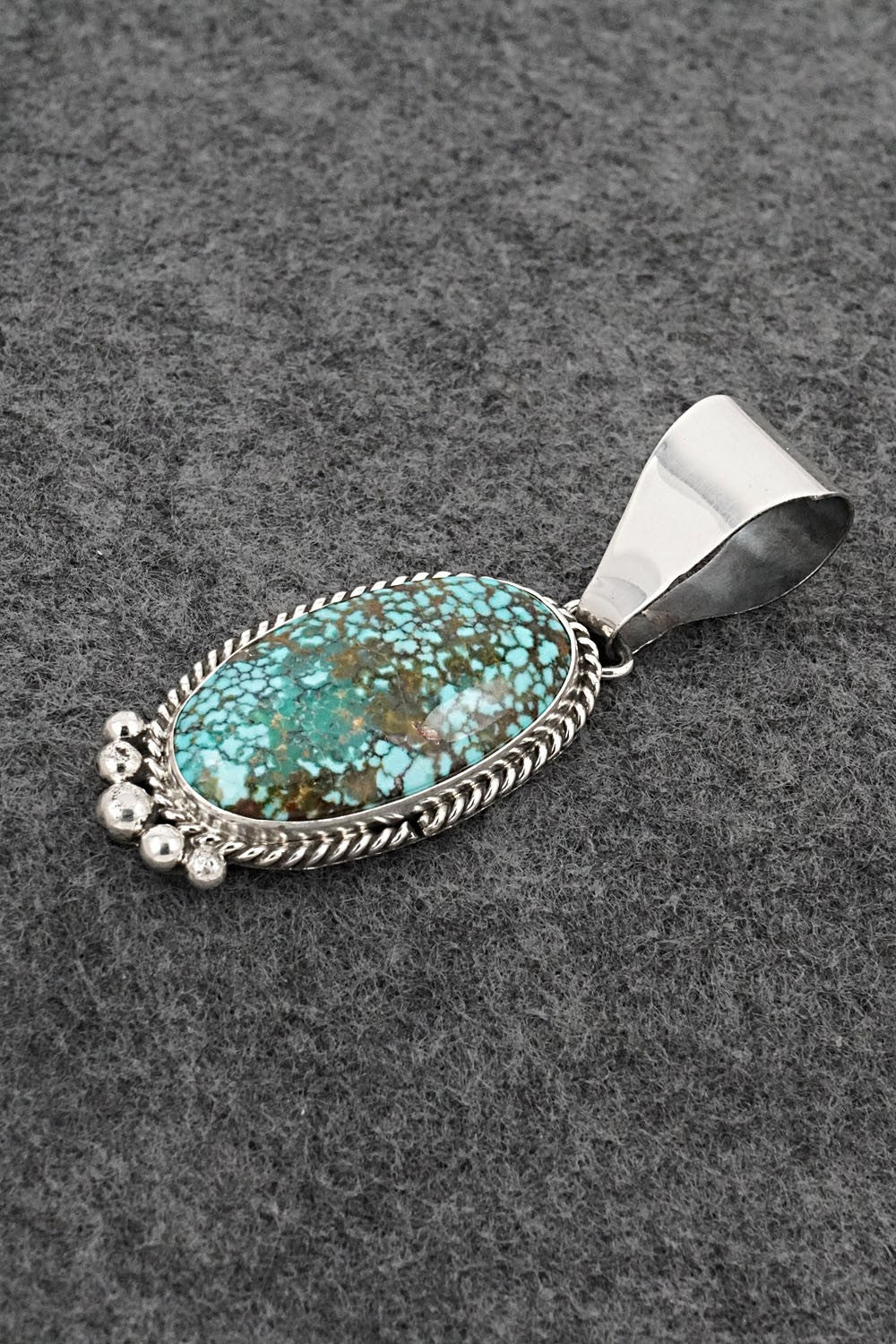 Turquoise & Sterling Silver Pendant - Rena Begay