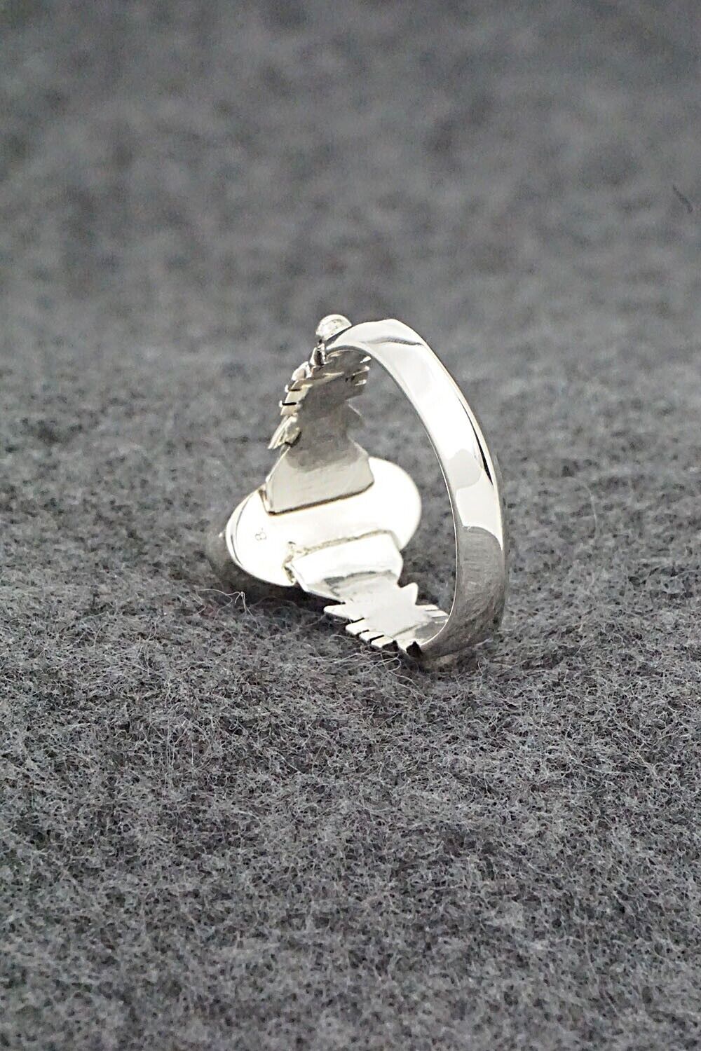 Spiny Oyster & Sterling Silver Ring - Andrew Vandever - Size 6.75
