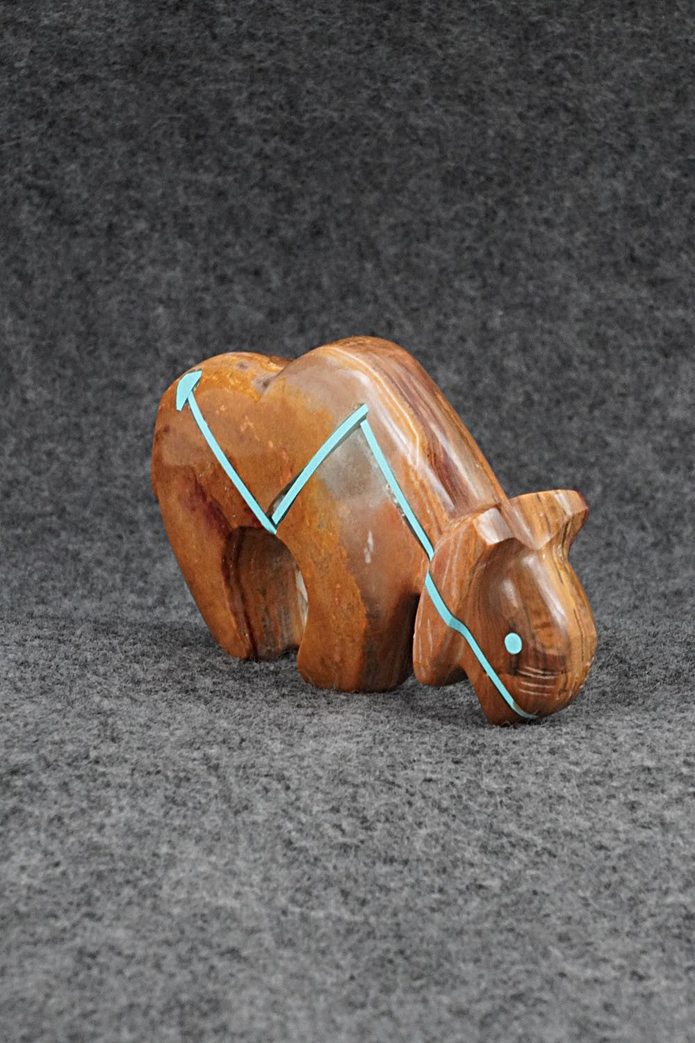 Bobcat Zuni Fetish Carving - Kenric Laiwakete