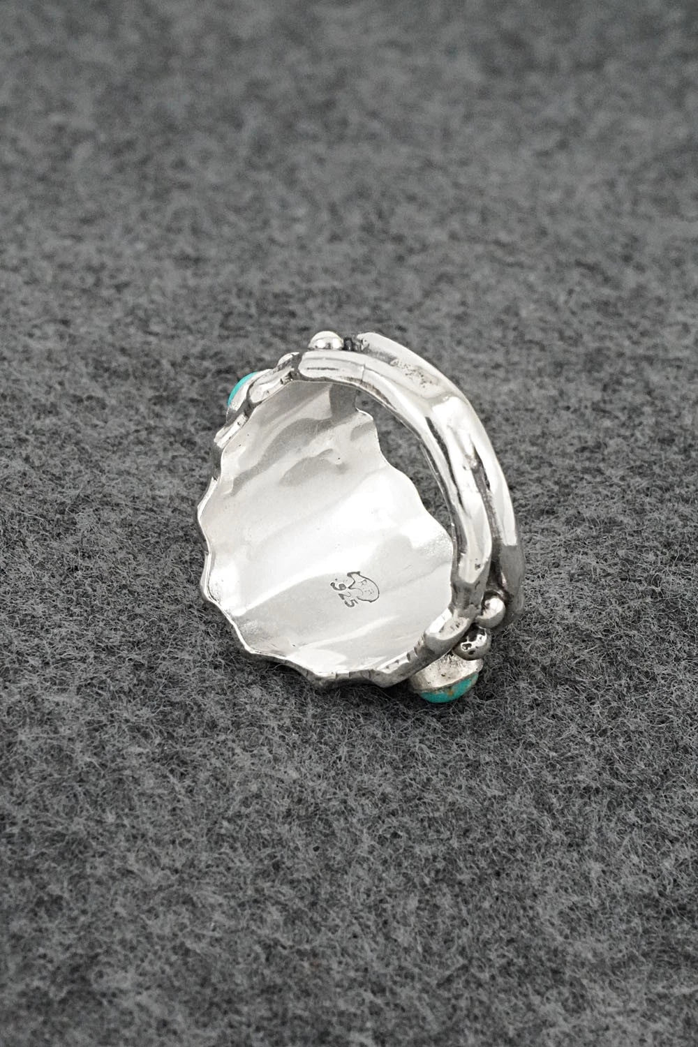 Turquoise & Sterling Silver Ring - Genevieve Francisco - Size 11.25