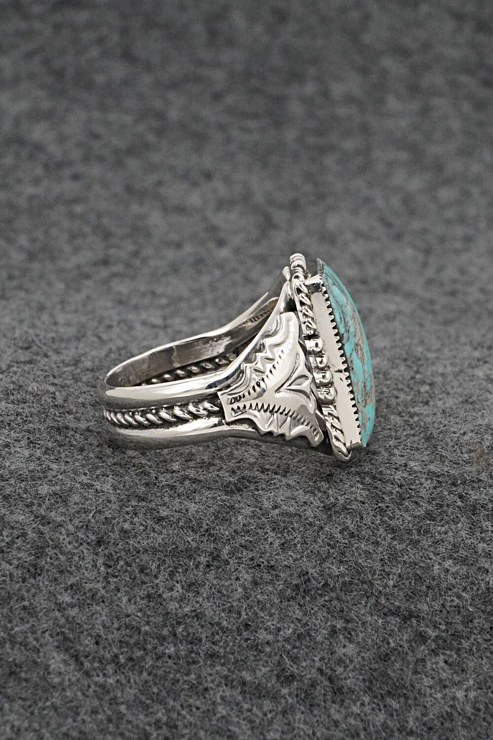 Turquoise & Sterling Silver Ring - Gregg Yazzie - Size 12