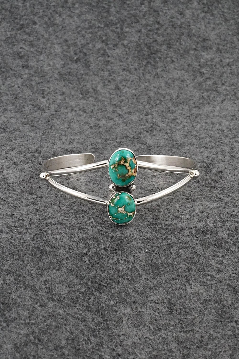 Turquoise & Sterling Silver Bracelet - Eugene Gruber