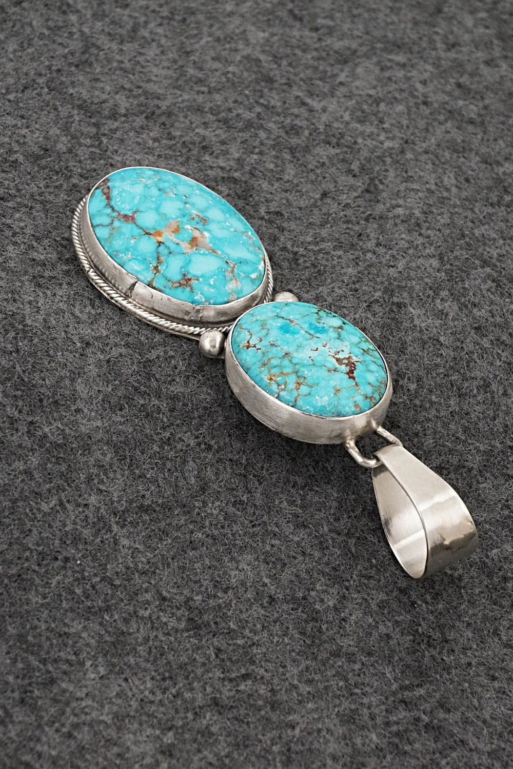Turquoise & Sterling Silver Pendant - Bobby Johnson