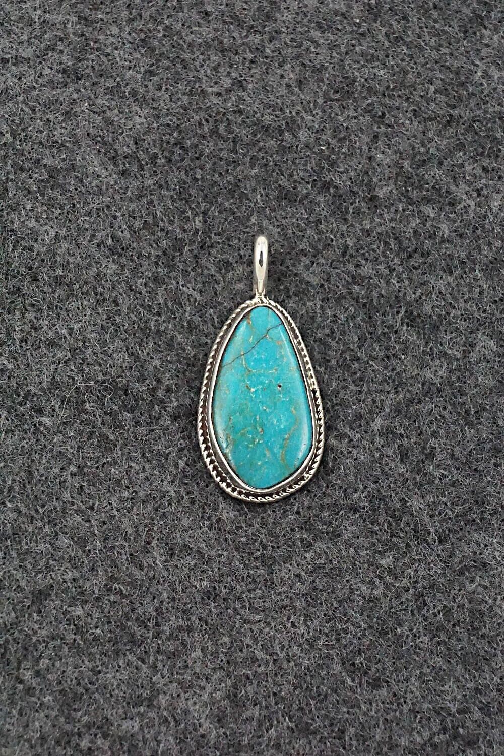 Turquoise & Sterling Silver Pendant - Ernest Hawthorne