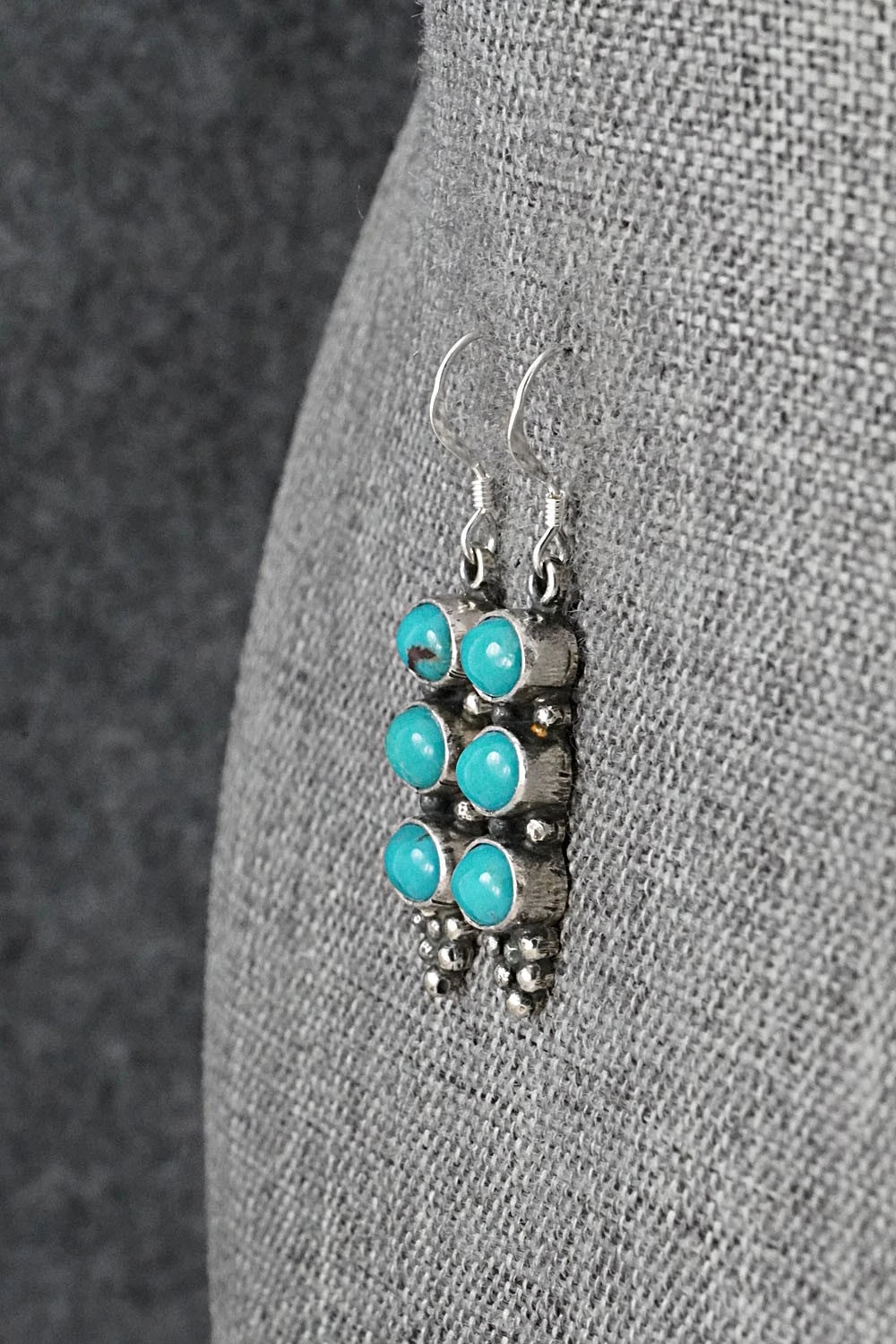 Turquoise & Sterling Silver Earrings - Gary Shorty