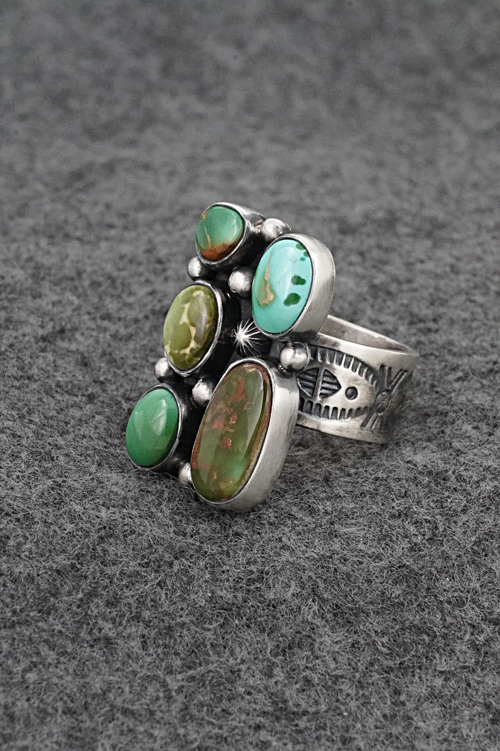 Turquoise & Sterling Silver Ring - Angela Martin - Size 7