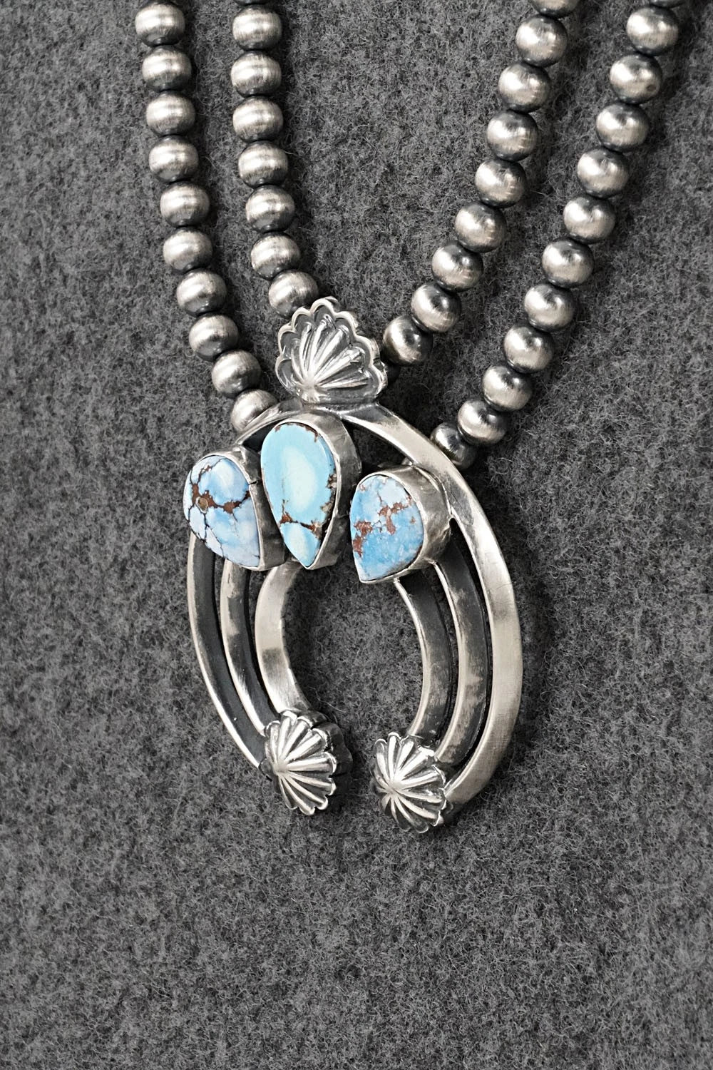 Turquoise & Sterling Silver Necklace - Davey Morgan
