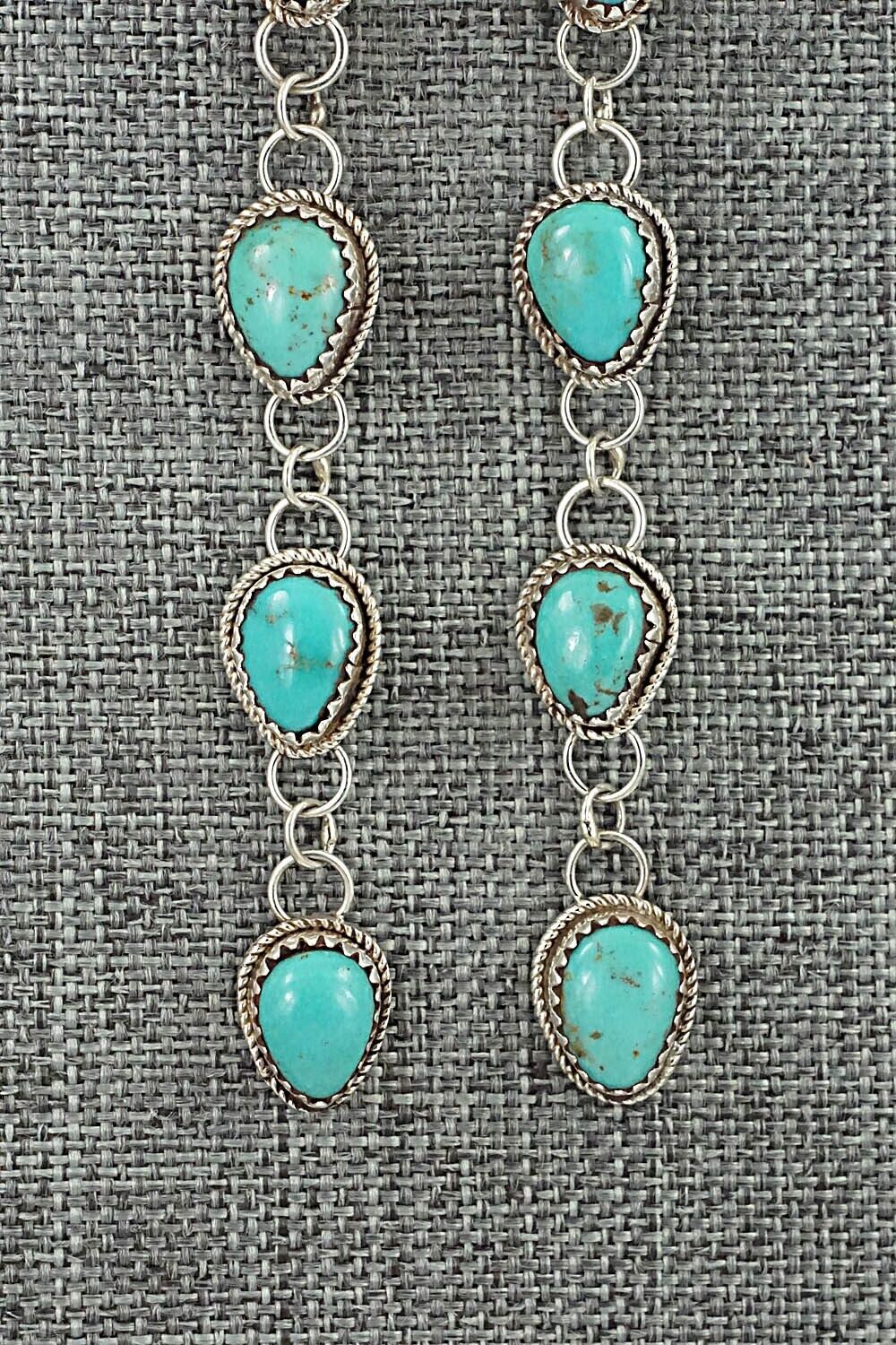 Turquoise & Sterling Silver Earrings - Ernest Hawthorne