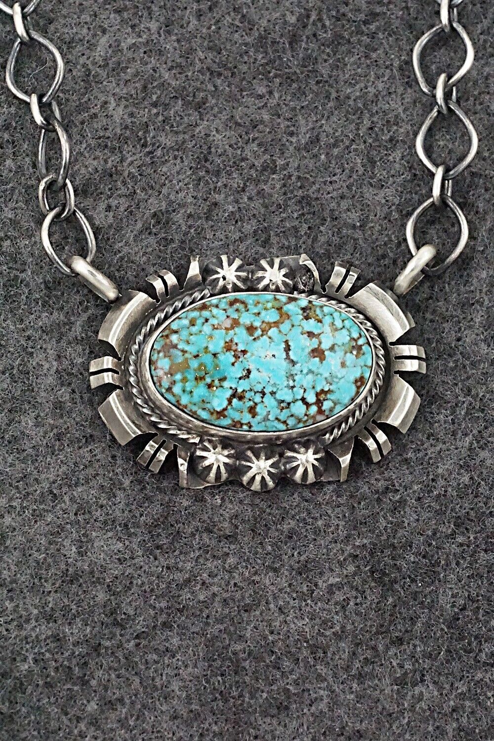 Turquoise & Sterling Silver Necklace - Randy Billy