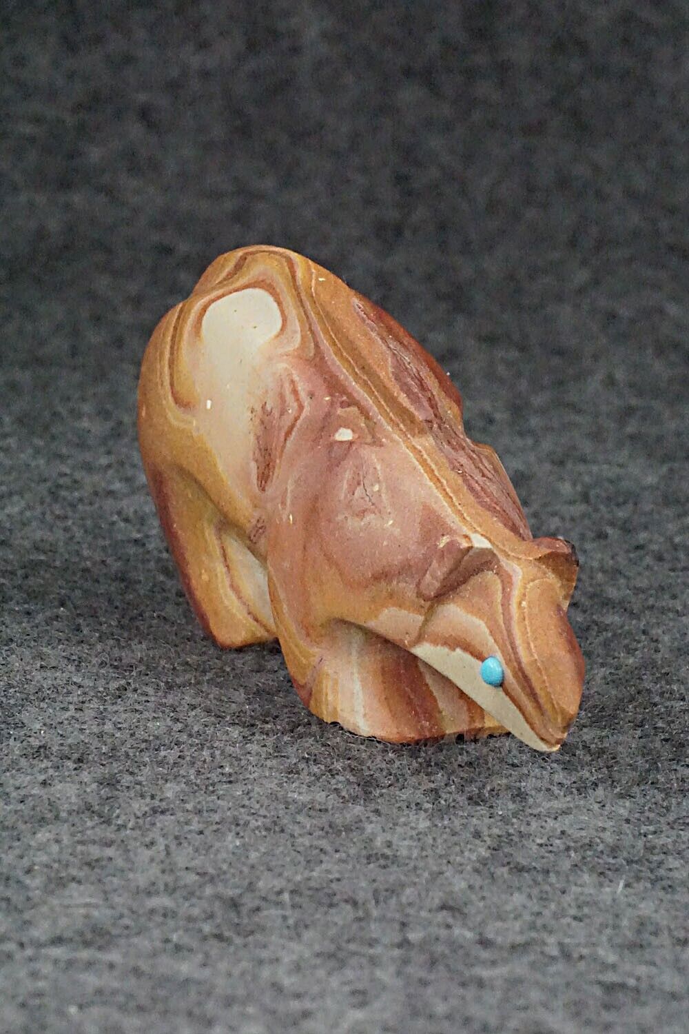 Mountain Lion Zuni Fetish Carving - Ronnie Lunasee