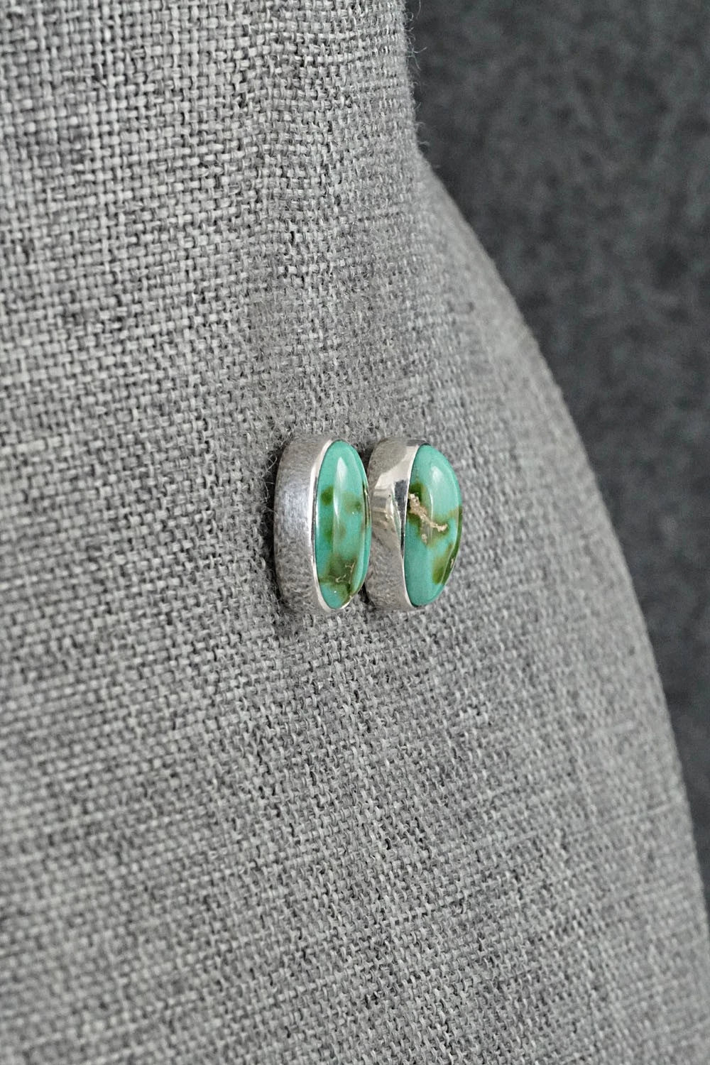 Turquoise & Sterling Silver Earrings - Eugene Gruber