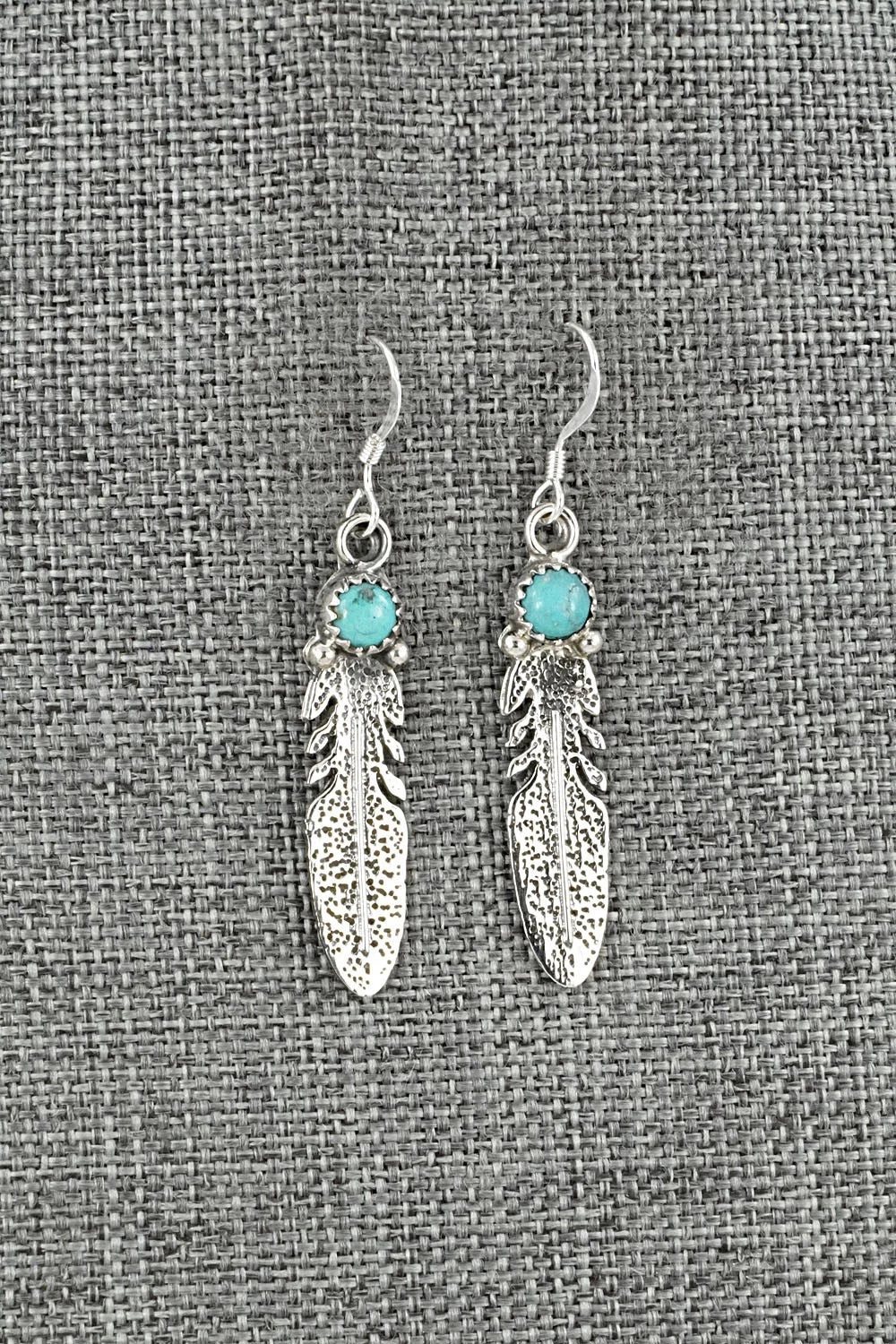 Turquoise & Sterling Silver Earrings - Adelarae Yazzie