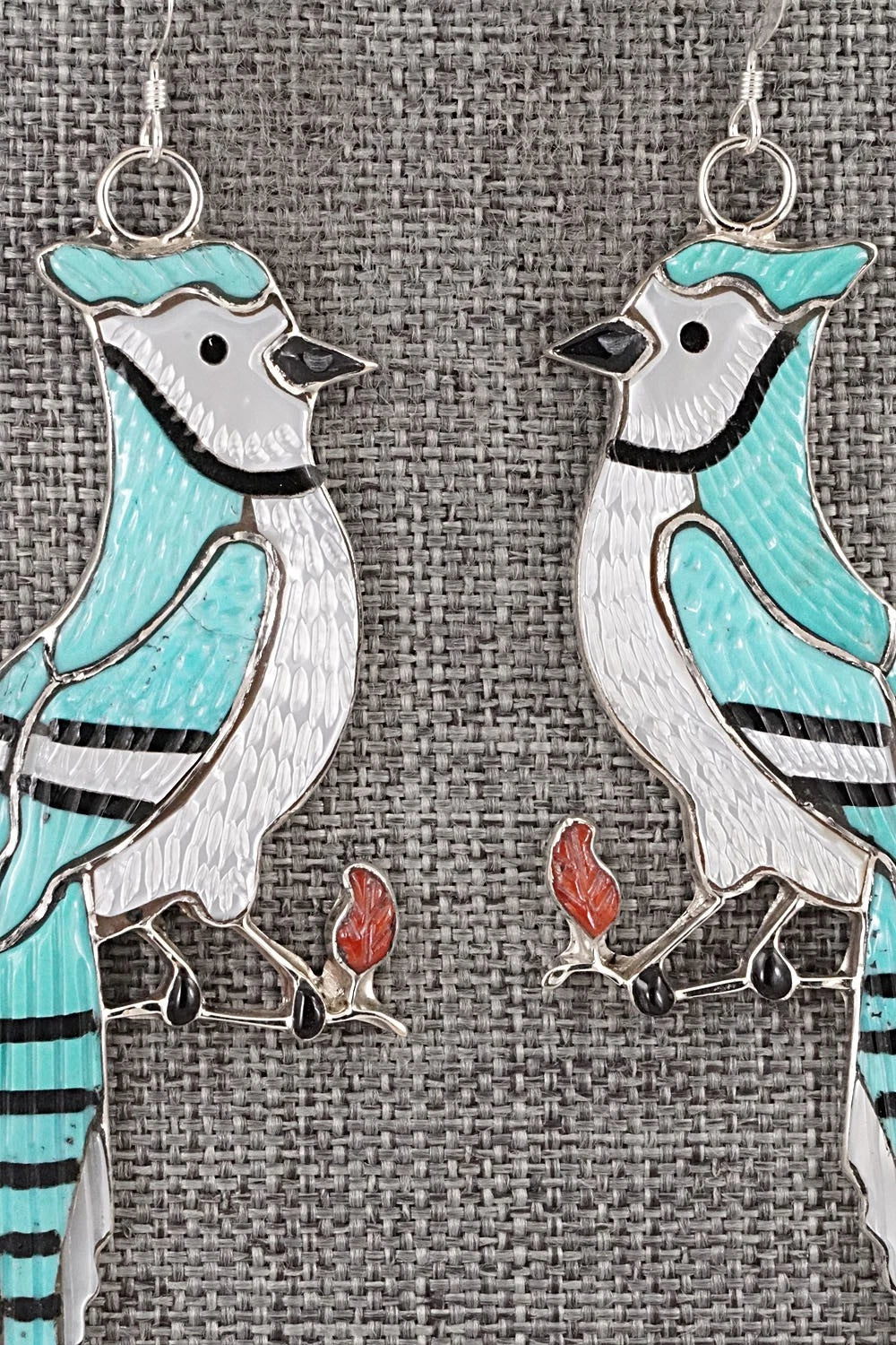 Multi-Stone Inlay & Sterling Silver Earrings - Antrea Lonjose