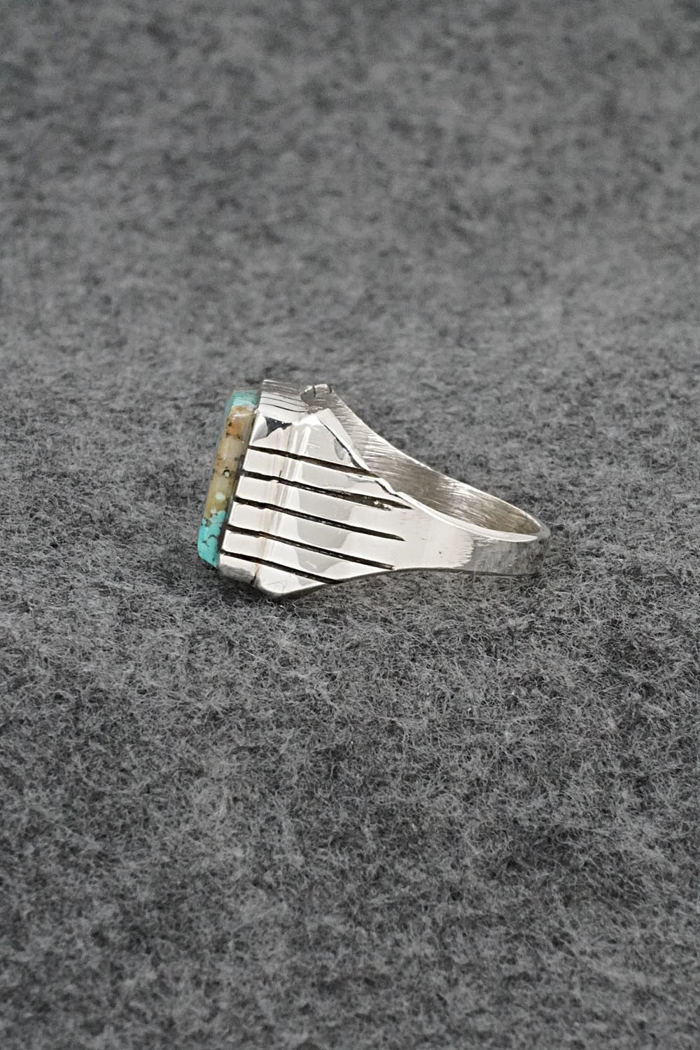 Turquoise & Sterling Silver Ring - Trevor Jack - Size 9.5